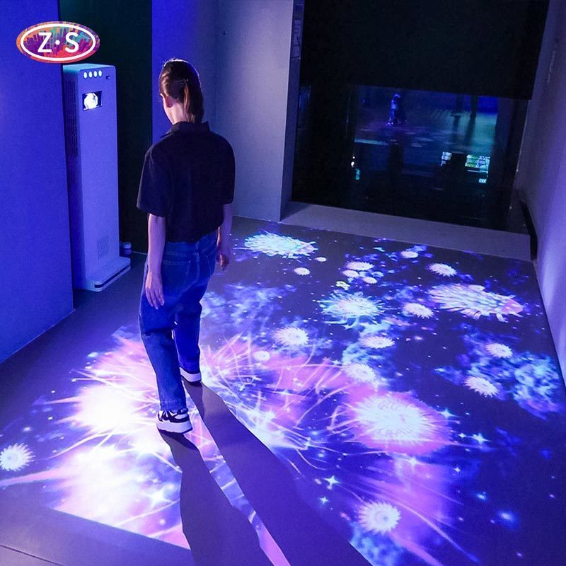 Compact Immersive Device Interactive Floor Projector With Multi Scenario Application
