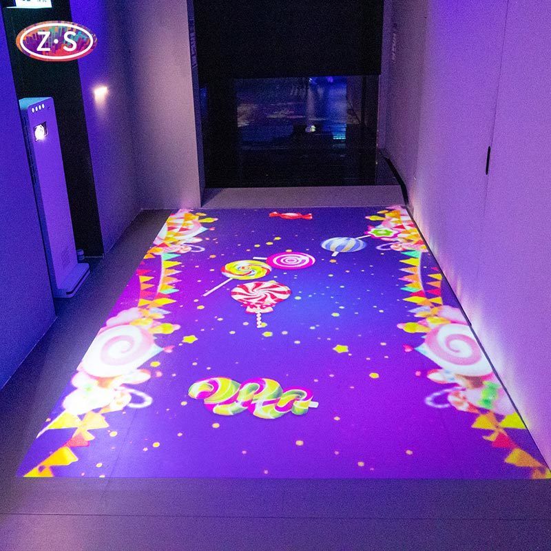 4*2.5m Interactive Floor System Eggs Theme Childrens Games Projected On Floor