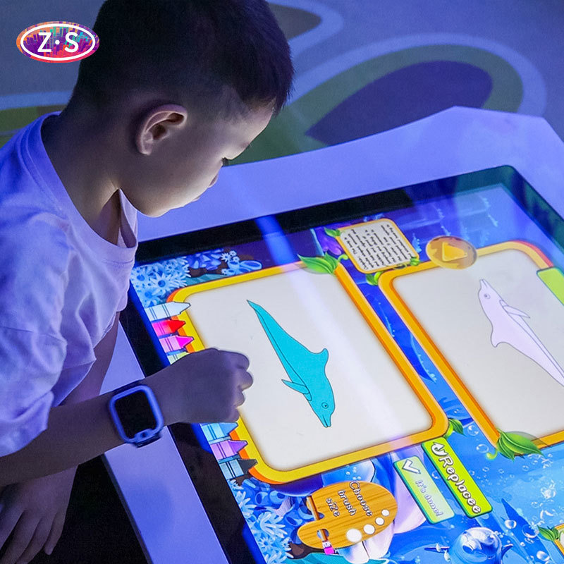 Hotel Kids Club Entertainment Featuring Interactive Coloring Wall for Group Games