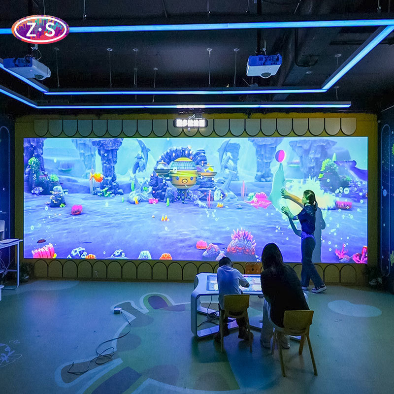 Shopping Mall Interactive Zone with Interactive Coloring Wall for Family Crowds