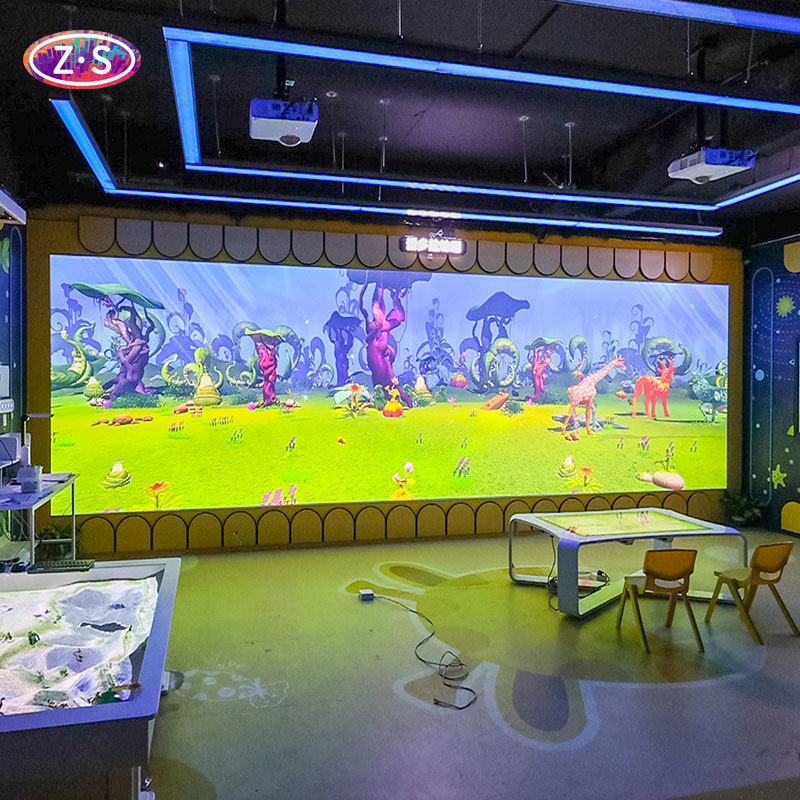 Large Scale Projection Based AR Drawing Games System for Indoor Entertainment Venue
