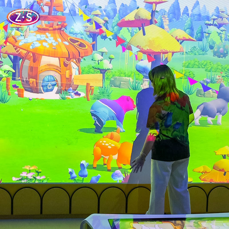 Shopping Mall Interactive Play Zones Drawing Projection For Family Entertainment Fun