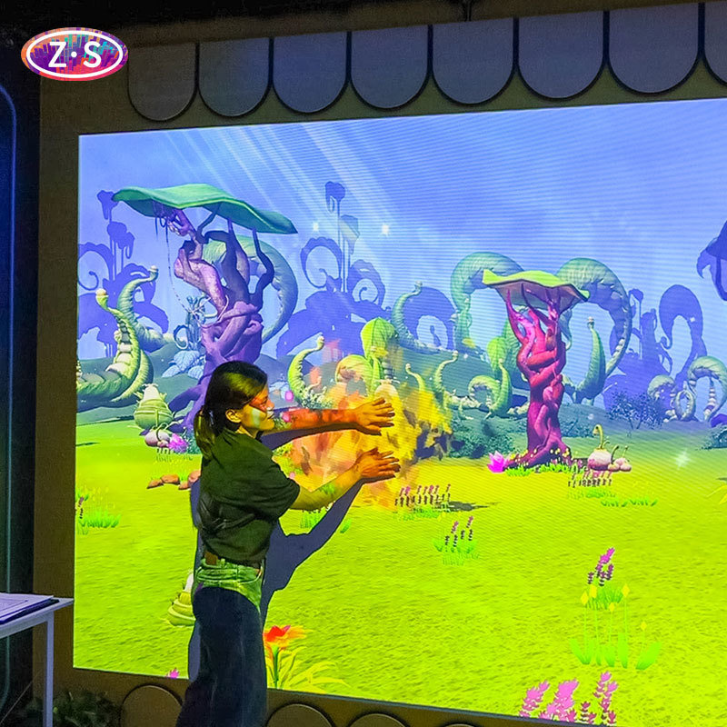 Support Multi-channel Setup Immersive Interactive Wall Drawing Game For Amusement Center