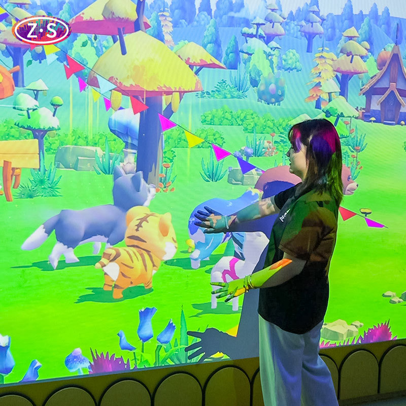 Interactive Digital Painting Wall Game With LCD Touch Table For Shopping Centers