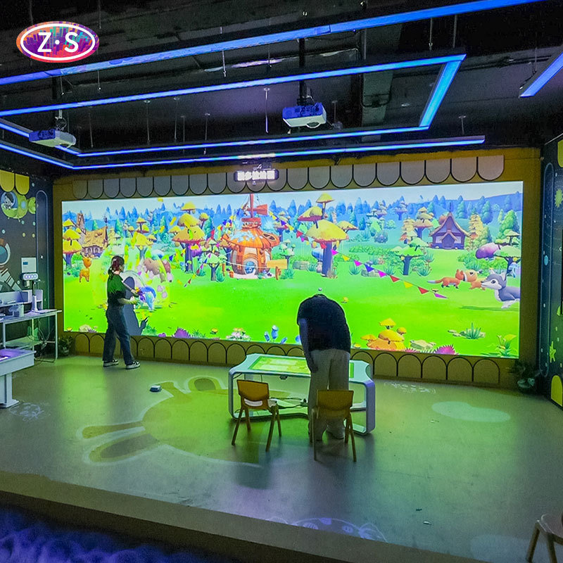 Airport Family Lounge Using Interactive Coloring Wall for Kid Entertainment