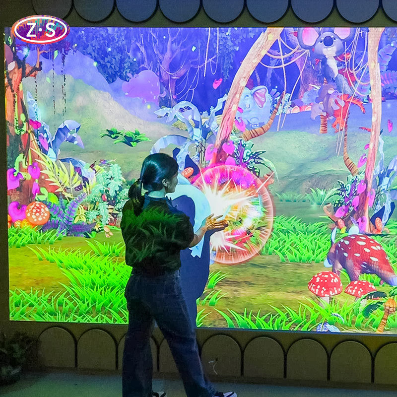 Interactive Coloring Wall with Self-Developed Motion Tracking Zero Calibration Needed