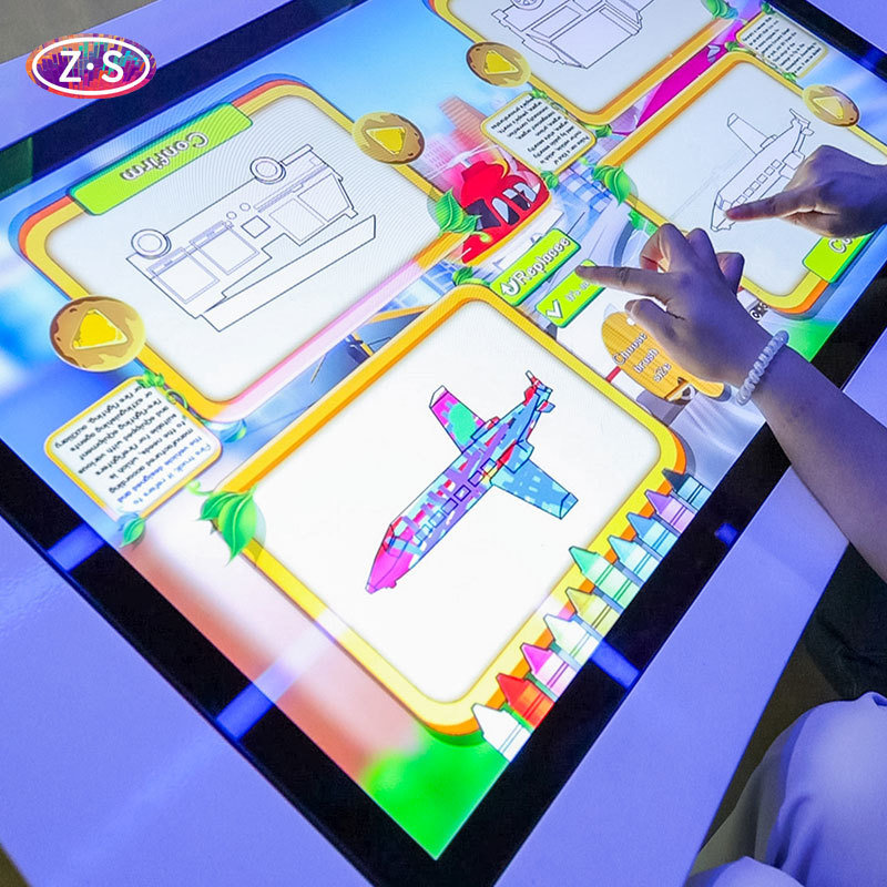 Resort Indoor Play Zone with Interactive Coloring Wall for Family Bonding