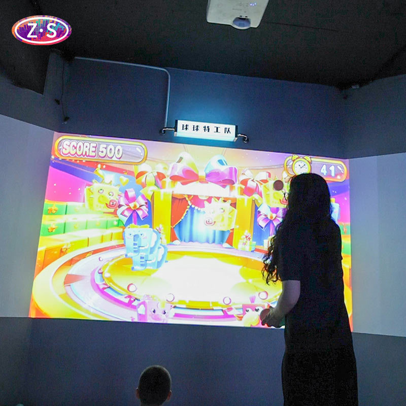 DLP Display Interactive Wall Projection Games Auto Scoring For Multiple Players 