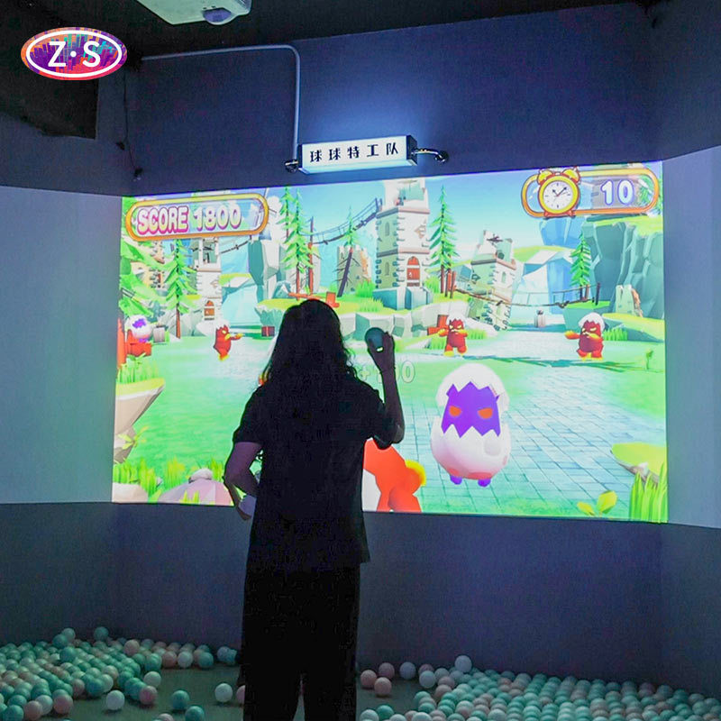 DLP Display Interactive Wall Projection Games Auto Scoring For Multiple Players 