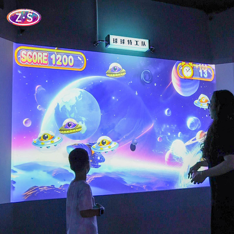 Interactive Smash Wall Game 3m*2.5m 30 Themes 3800 Lumen For Pre Schools