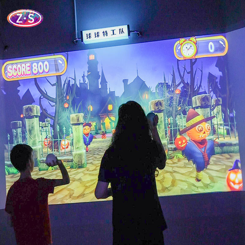 All In One Attraction Interactive Smash Wall Projector Game For Commercial Centers