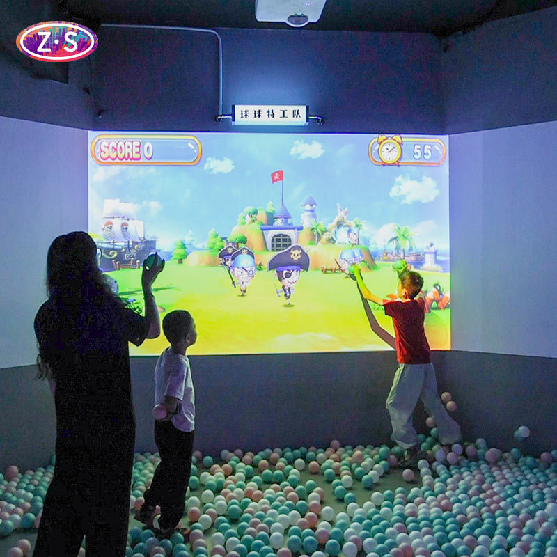 DLP Display Interactive Wall Projection Games Auto Scoring For Multiple Players 