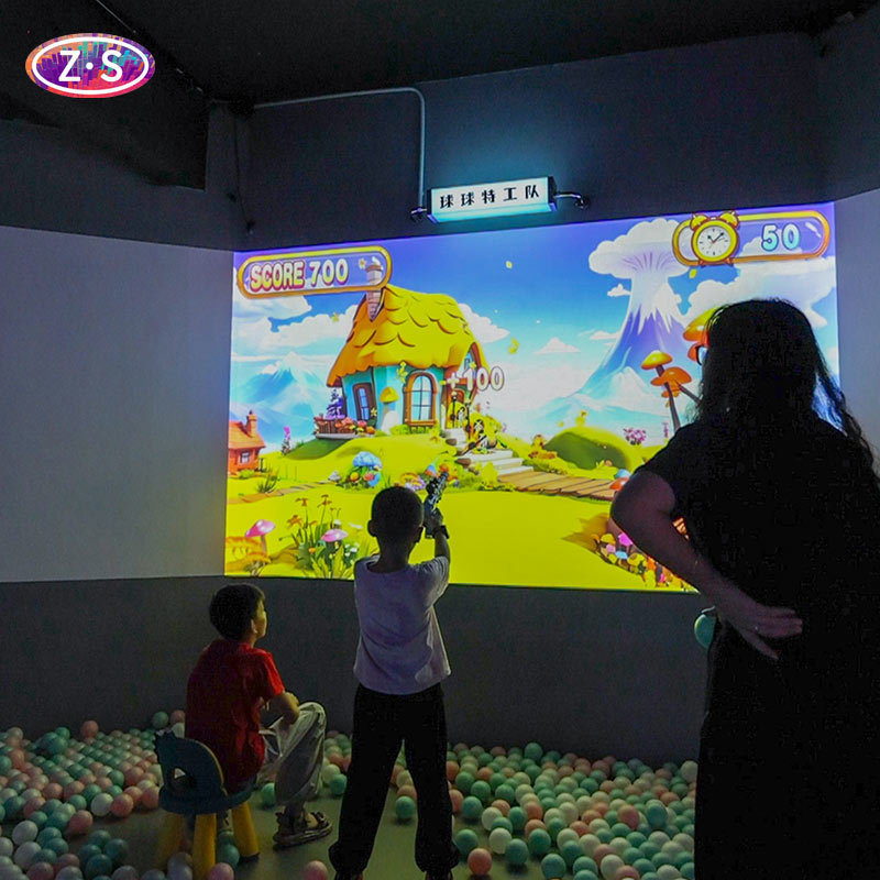 All In One Attraction Interactive Smash Wall Projector Game For Commercial Centers