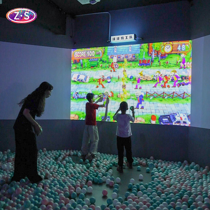 Interactive Smash Wall Game 3m*2.5m 30 Themes 3800 Lumen For Pre Schools