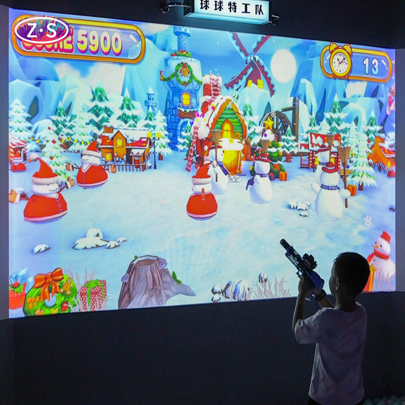Smart Interactive Immersive Large Screen Wall Projection Games For Family Centers
