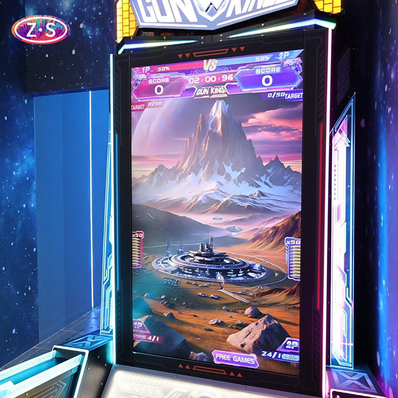 Interactive Arcade Game Attraction for Kids and Adults with Real Gun Recoil Experience