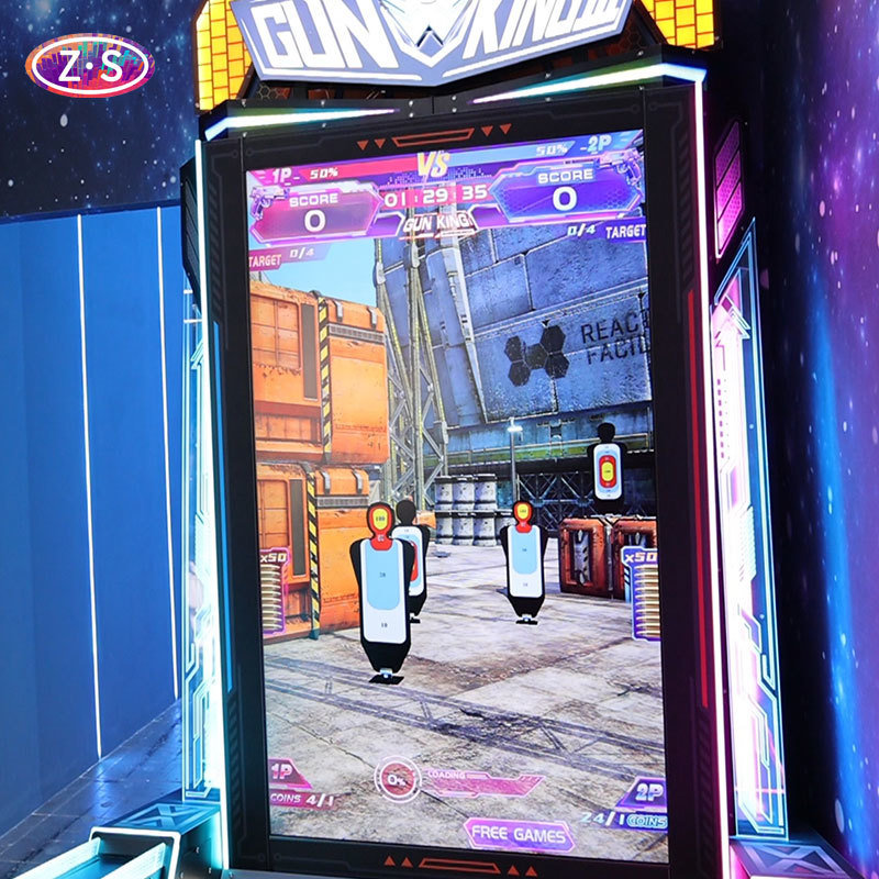 Immersive Family Shooting Arcade Solution Interactive Arcade Game With Real Time Scoring