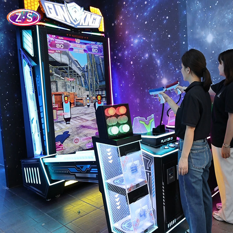 Immersive Family Shooting Arcade Solution Interactive Arcade Game With Real Time Scoring
