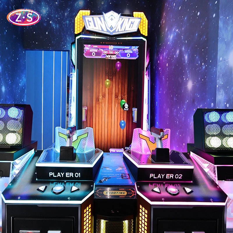 Immersive Family Shooting Arcade Solution Interactive Arcade Game With Real Time Scoring