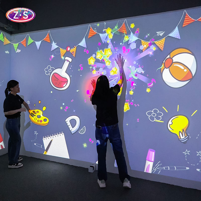 Vibrant Visuals Holographic Entertainment Interactive Projection System For Resort