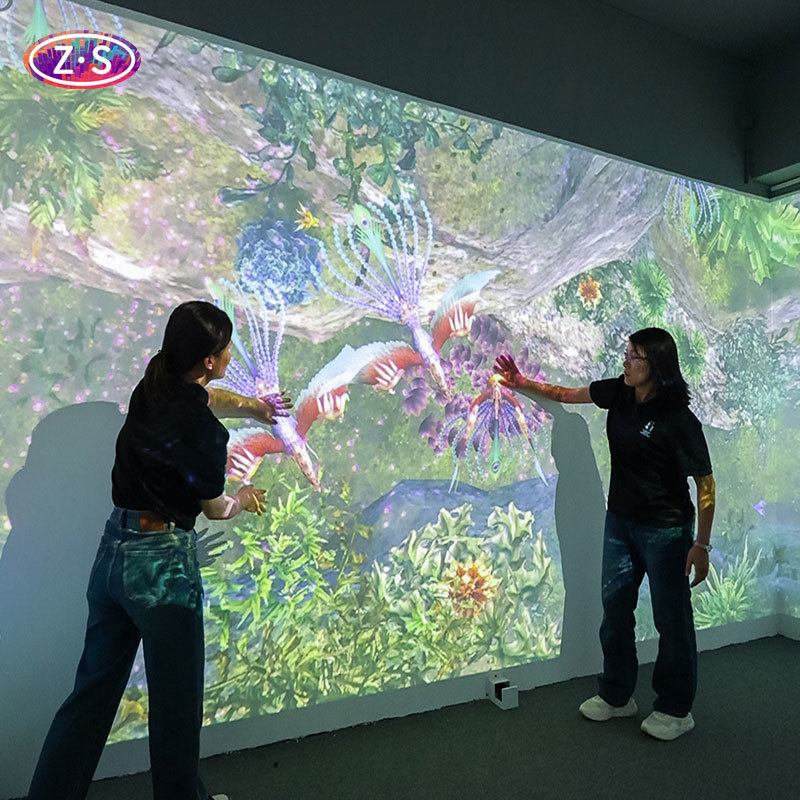 Wall Floor Combined Immersive Projection System for Restaurants and Cafes