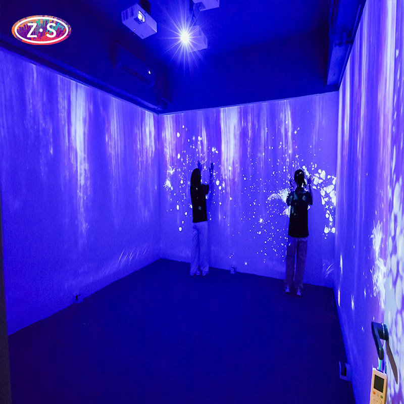 Interactive Floor And Wall Digital Environment Immersive Projection System For Exhibits