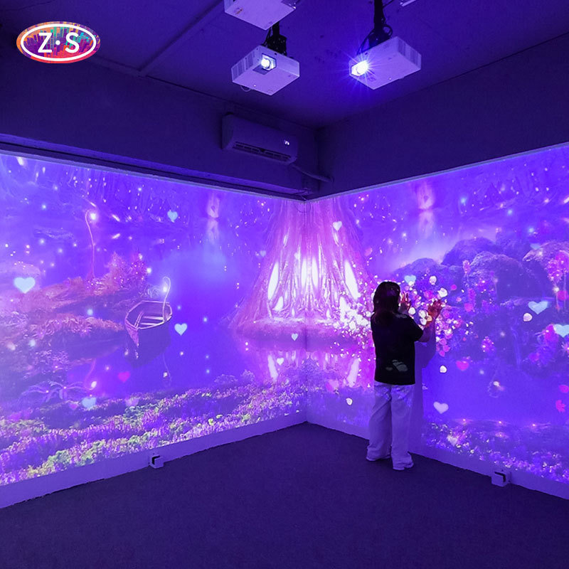 Customizable Visual and Audio Storytelling Immersive Interactive Projection System 