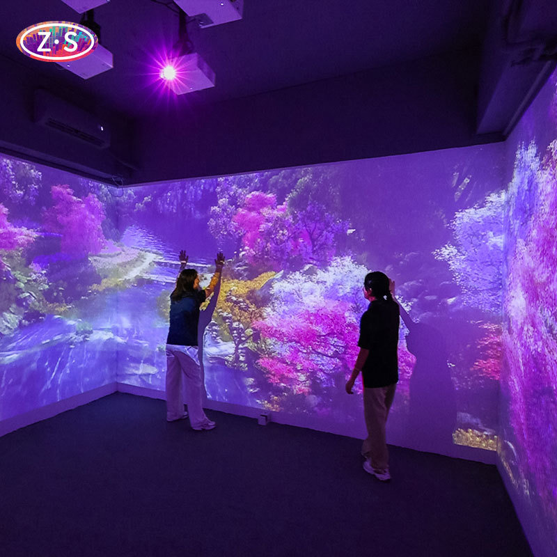 Panoramic Immersive Experience Holographic Interactive  Projection with Fusion Technology