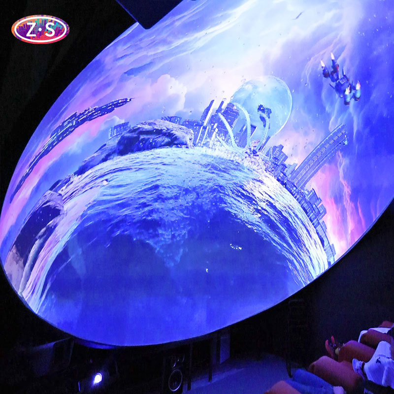 Seamless Immersive Interactive Dome Projection Display System for Resort