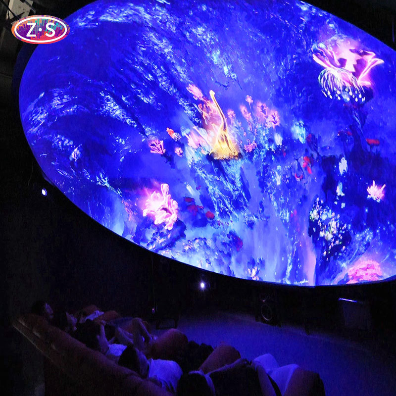 Large Scale Immersive Interactive Dome Projection Display for Exhibitions