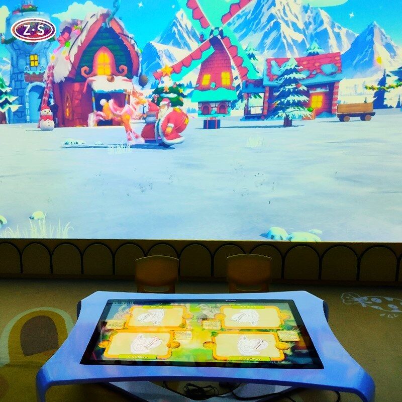 Shopping Mall Play Area with Interactive Coloring Wall for Group AR Fun