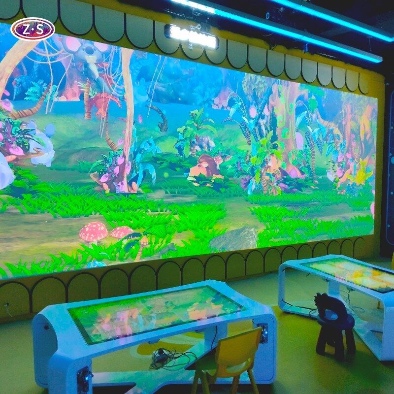 Furniture Showroom Play Area Using Interactive Coloring Wall for Browsing Families