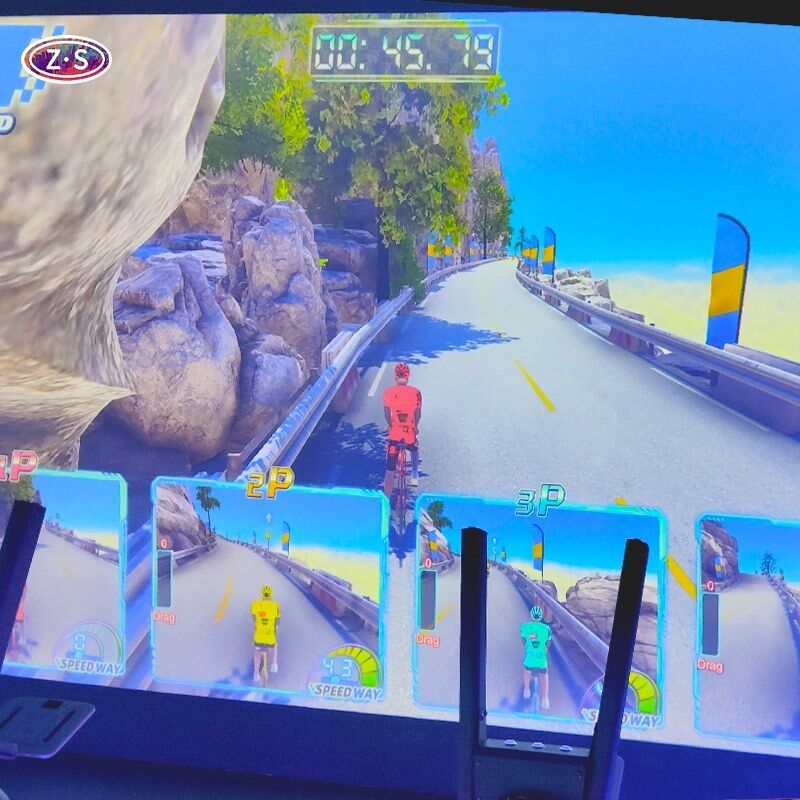 Interactive AR Projection Cycling System Indoor AR Bike Race For Group Ride