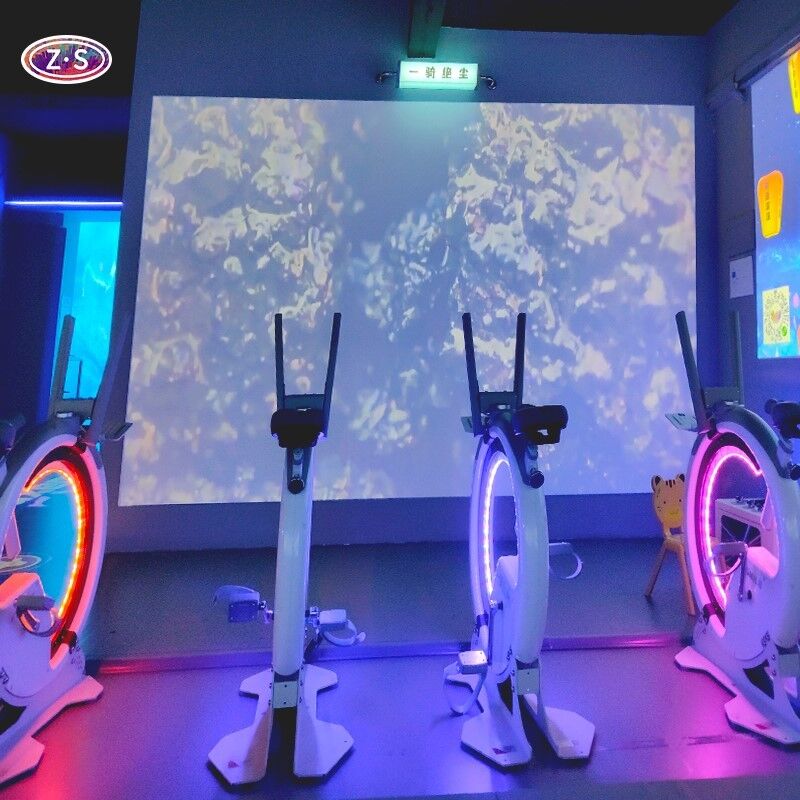 High Engagement Indoor Sports Attraction AR Bicycle Simulator Realistic Feel