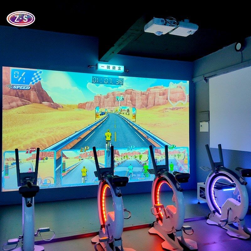 Smart Resistance Racing Fitness Projection Solution Featuring AR Bicycle Simulator