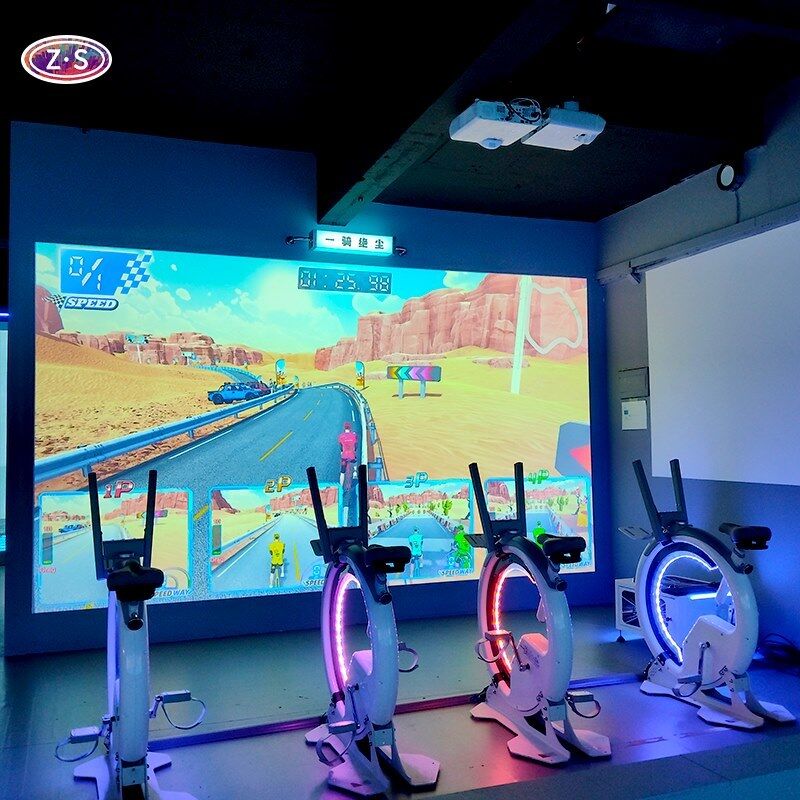 Realistic Road Feel Indoor Cycling AR Bicycle Simulator For Entertainment Centers
