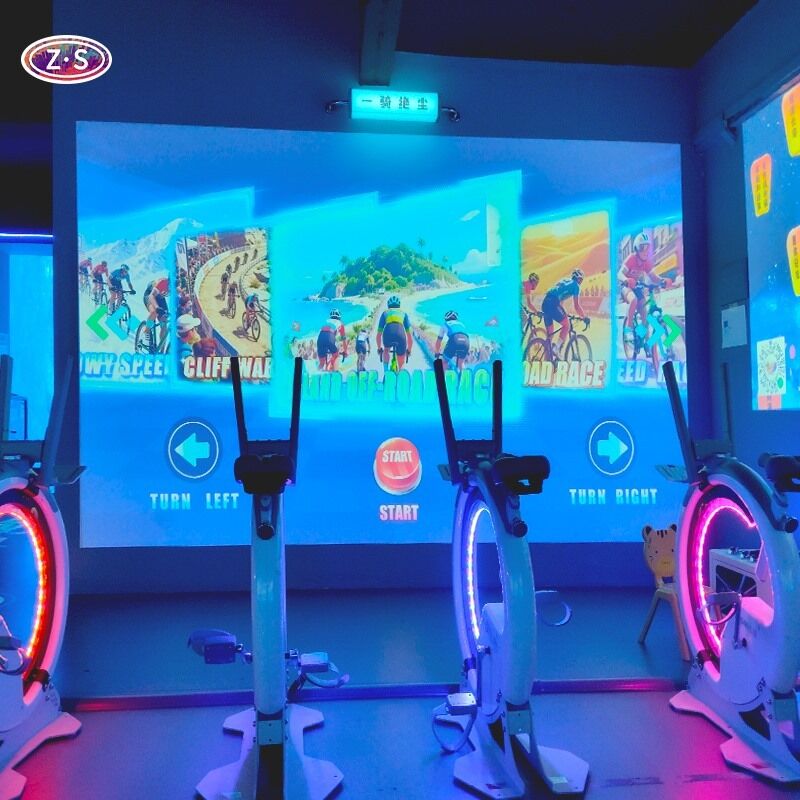 Treinador de Ciclismo Indoor Multiplayer AR Bicicleta de Spinning Interativa Bicicleta de Fitness Imersiva