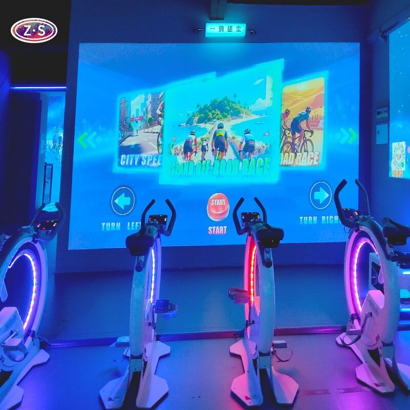 Competitive Multiplayer Cycling Entertainment AR Bicycle Simulator System