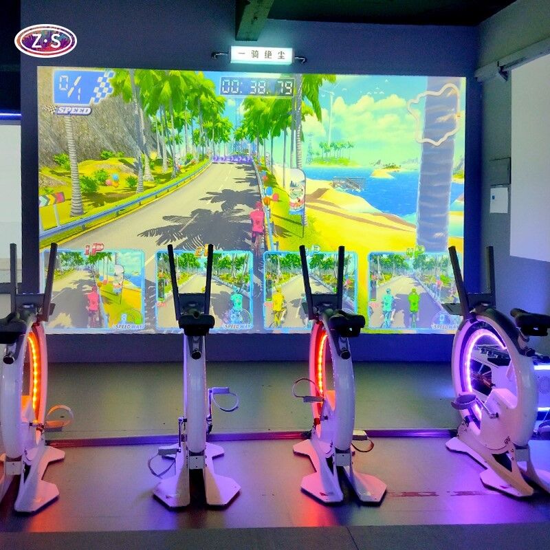 Symulator Rowerowy AR w Czasie Rzeczywistym Interaktywny System Projekcji Ściennej Pustynny Off-Road