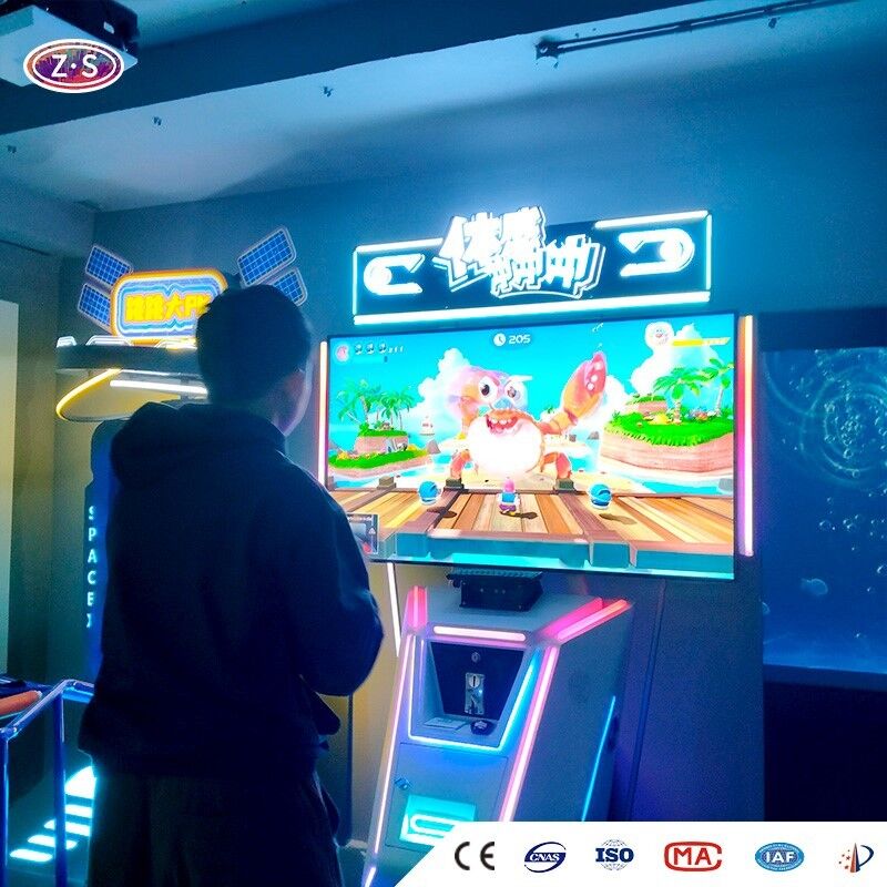 Dual Player Motion Sensor Game Machine 65 Inch Screen Interactive Gaming Terminal