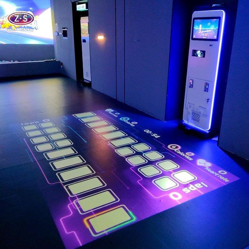 High Traffic Interactive Floor Compact Motion Sensing Floor Games Solution Machine