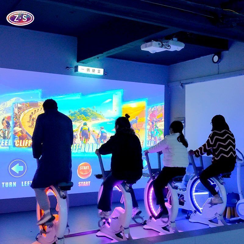 Interactive Cycling Game Training Solution Bike Simulator For Health Clubs