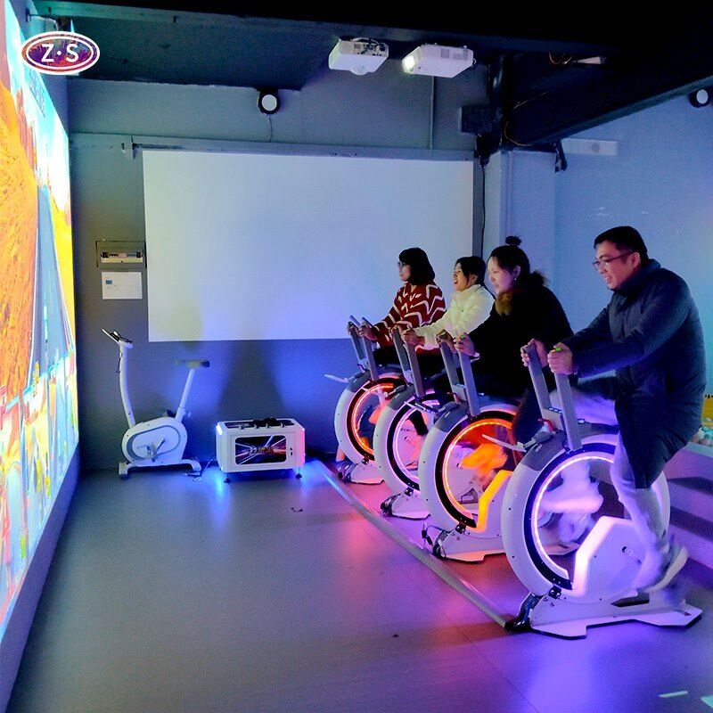 Interactive AR Projection Cycling System Indoor AR Bike Race For Group Ride