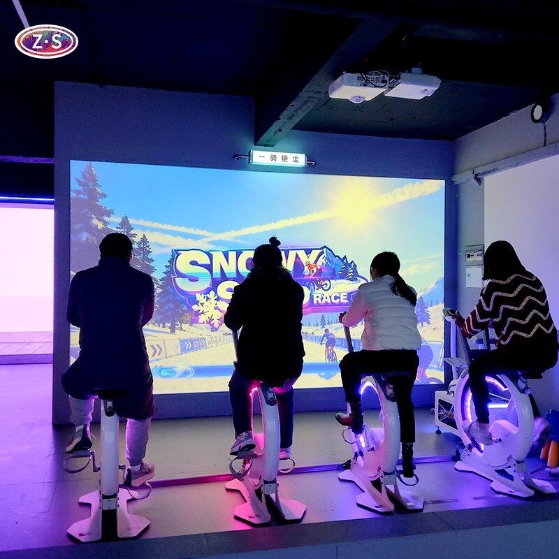 Indoor Cycling Racing Game Indoor AR Bike RaceProjection For Malls And Venues