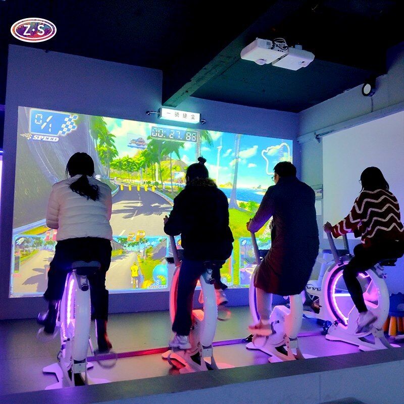 Treinador de Ciclismo Indoor Multiplayer AR Bicicleta de Spinning Interativa Bicicleta de Fitness Imersiva