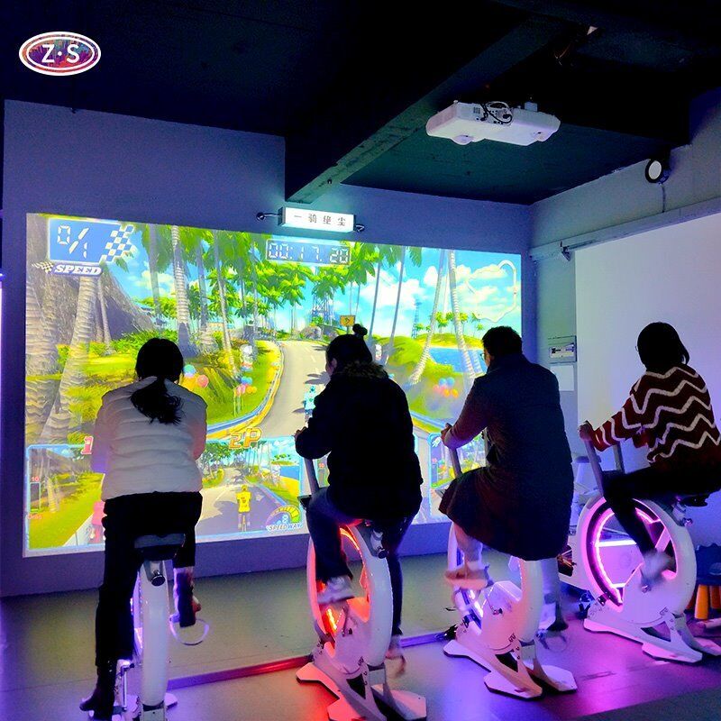 Indoor Sports Training Platform Interactive Bike Simulator For Recreation Facilities