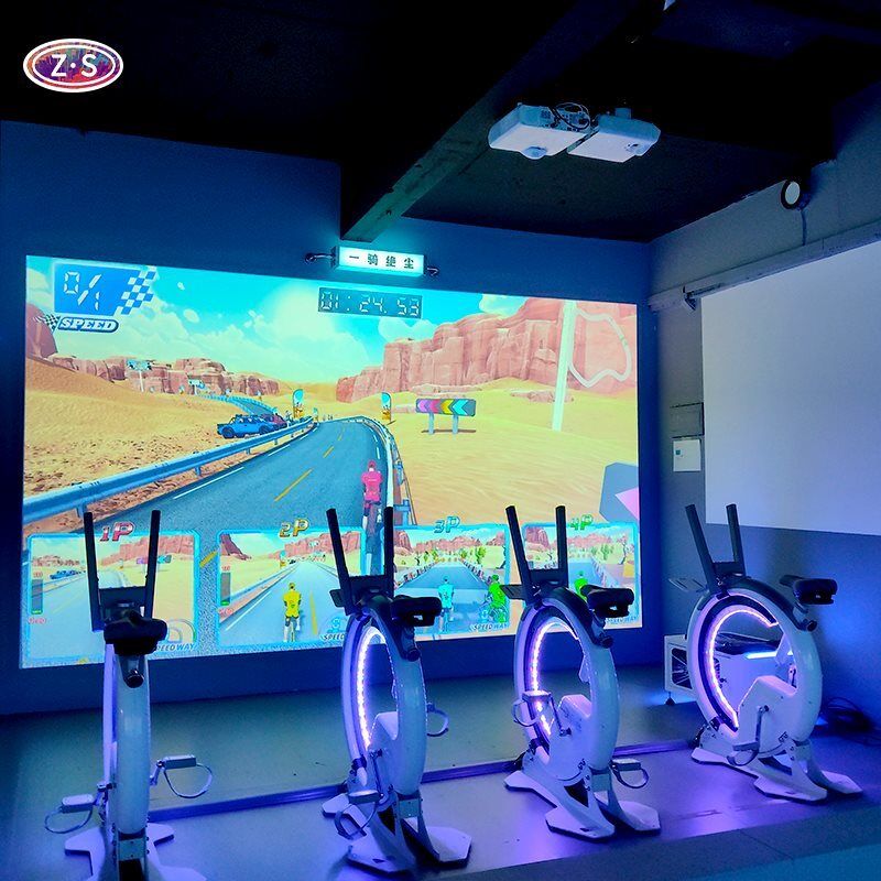 Indoor Cycling Attraction Interactive Bike Simulator For Fitness Studios And Gyms