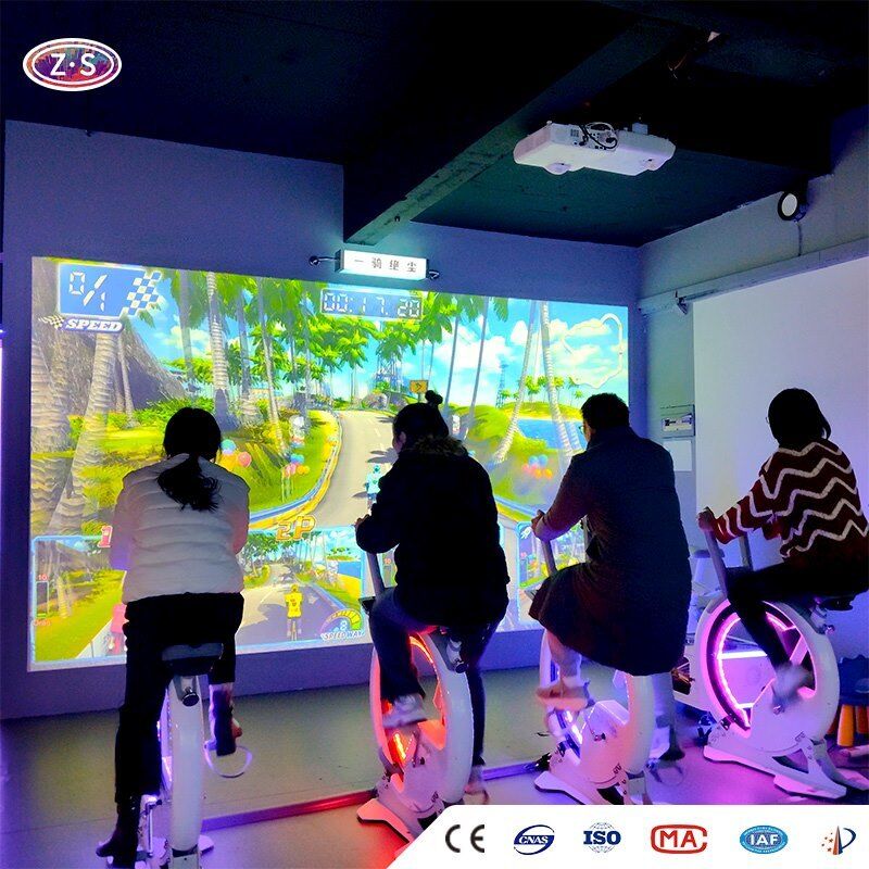 Interactive Mall Entertainment Equipment Indoor AR Bike Race Racing System