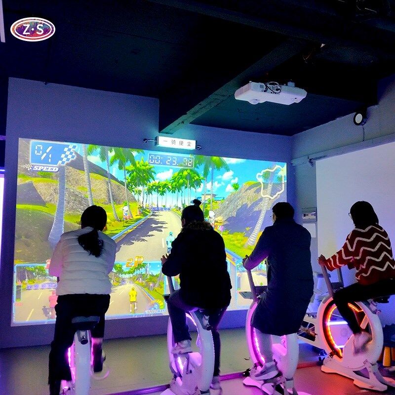 Immersive Multiplayer Fitness Experience Indoor AR Bike Race For All Ages