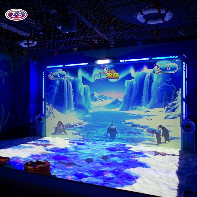 Digital Beach Simulation System Interactive Sand Projection Game for Kids Playland